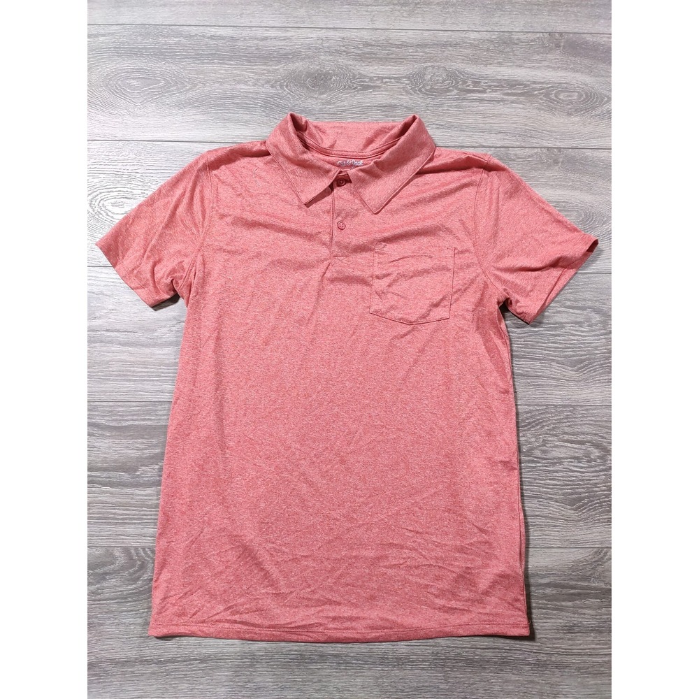 Cat & Jack Polo Boys 2XL 18 Husky Red Short Sleeve Athletic Wicking Top Boys